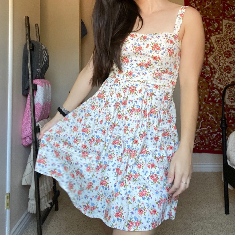 White Floral Dress